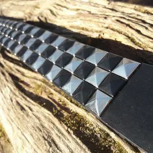 Accessories | Genuine Leather Belt Metal Studded Rivets Goth  display picture 2